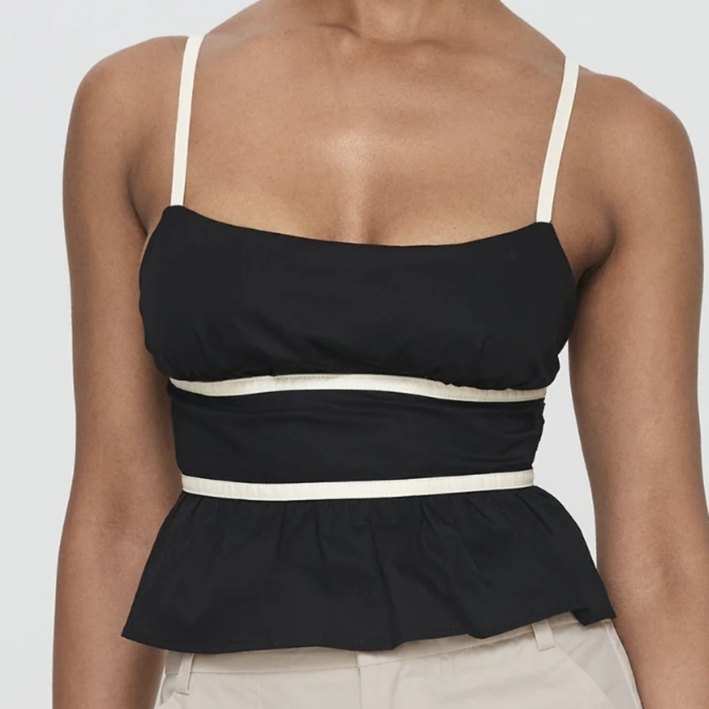 Black and Cream Tank Top